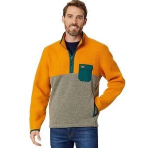 L.L. Bean Fleece 1/4 Zip Hybrid‎ Pullover Sweater Multi Size XL